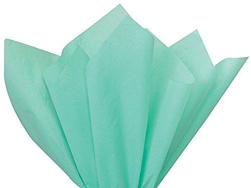 Aqua Blue Color Tissue Paper 20 inchesx30 inches Bulk 48 Sheet Pack Premium quality tissue paper by A1 bakery supplies MADE IN USA