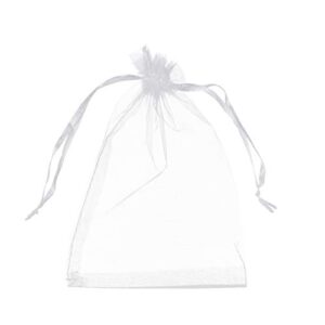 volanic 100pcs 4x6 inch sheer organza bags with drawstring for candy jewelry party wedding favor gift