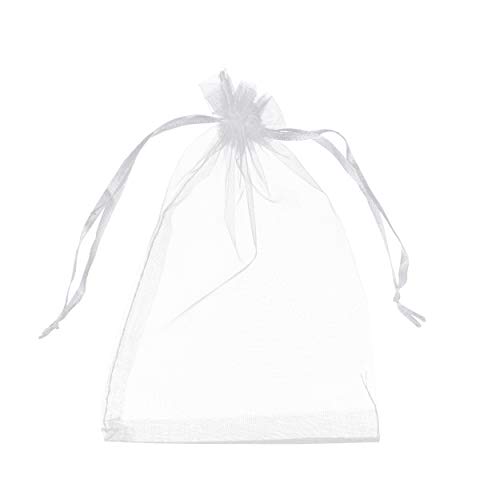 Volanic 100PCS 4X6 Inch Sheer Organza Bags with Drawstring for Candy Jewelry Party Wedding Favor Gift