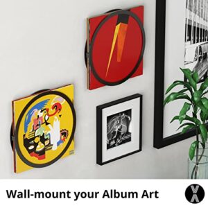 Vinyl Addix Record Display Frame - Wall Mounted Vinyl Record Holder and Album Frame, Vinyl Record Frame to Showcase up to 5 LPs
