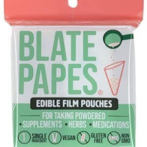 Blate Papes Edible Film Pouches, 120 Count | Gel Film Bags for Taking Herbs and Supplements