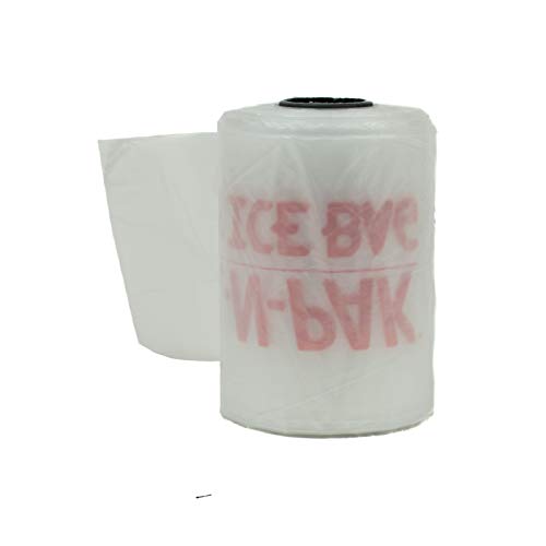 Crown Poly 23357 Inc Pull-N-Pak Ice Bags, 40 Bags Per Roll, Xtreme Ice Bags Mini Pak