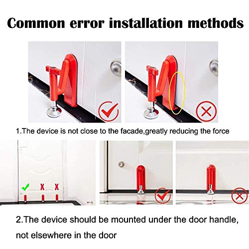 SmartCoolous Door Jammer Door Stopper Portable Door Security Device Add Safety and Privacy Security Reinforcement Siren Home Door Lock Security Lockdown Interior Door Lock