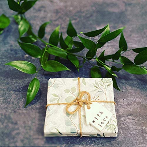 InsideMyNest Eucalyptus Botanical Tissue Paper Sheets 30x20 Gift Wrap Box Filler Premium Quality (20)