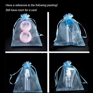 LPHUMEX 100PCS 5x7 inches Drawstring Organza Bags, Gift Favor Bags, Hot Pink Jewelry Pouches, for Wedding Party Christmas