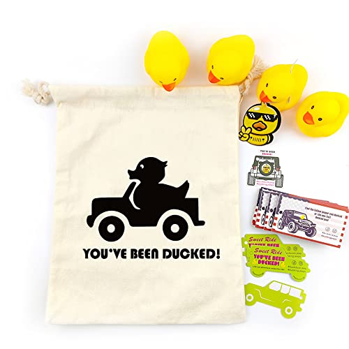 You've Been Ducked | Duck Duck bags | Rubber Duck Drawstring Bag | Reusable Rubber Duck Bag | 13 x 10 inches | Great Gift for Any Rubber Duck Enthusiast