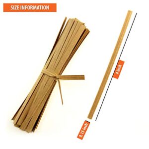 IFAMIO 1000 Pcs 4 Inch Kraft Paper Twist Ties for Cello Bags Treat Bags Gift Packaging Bread Cookie Candy Cake Bags