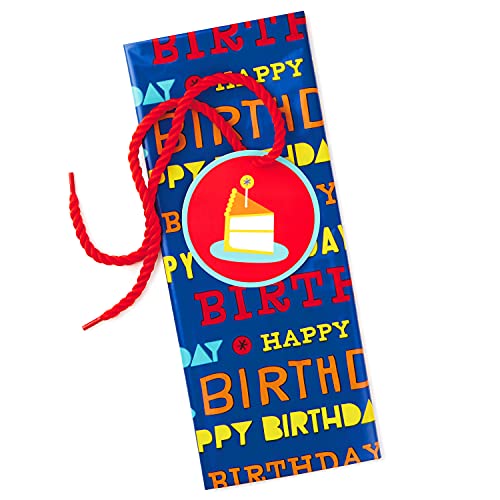 Hallmark 56" Jumbo XL Plastic Gift Bag Bundle (2 Bags: Blue Happy Birthday) for Birthdays, Kids Parties, Adults and More