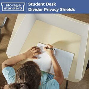 22 Pack Classroom Privacy Shields for Student Desks - Easy to Clean Plastic Sneeze Guard Folder Desk Divider Study Carrel - Classroom Materials for School Teachers - Includes Extra Labels