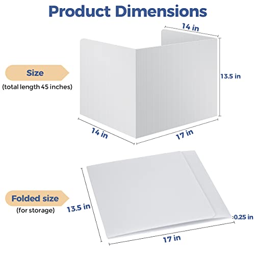 22 Pack Classroom Privacy Shields for Student Desks - Easy to Clean Plastic Sneeze Guard Folder Desk Divider Study Carrel - Classroom Materials for School Teachers - Includes Extra Labels