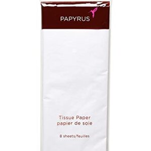 Papyrus White Tissue Paper for Gifts, Decorations, Crafts, DIY and More (8-Sheets)