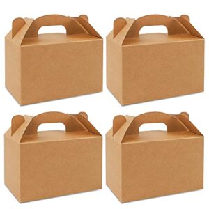 moretoes 36 pack brown goodies boxes dessert boxes treat boxes gable boxes kraft party favor boxes for keeping candy, popcorn,toys,baby showers,birthday party,wedding,6 x 3.5 x 3.5 inches