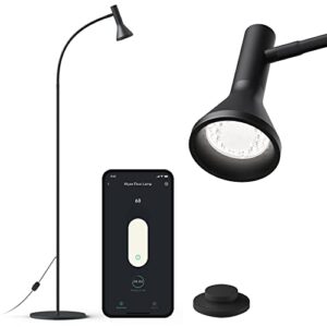 wyze led floor lamp for bedroom office living room with timer stepless adjustable brightness 4000k standing light with remote & app control reading floor lamps