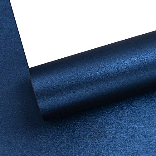 WRAPAHOLIC Wrapping Paper Roll - Mini Roll - 17 Inch x 16.5 Feet - Navy Blue with Metallic Shine for Birthday, Holiday, Wedding, Baby Shower - 17 Inch x 16.5 Feet