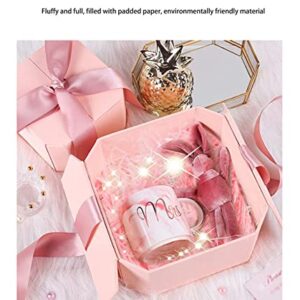 XINYIDAO Basket grass filler,crinkle cut paper shred filler, raffia paper filler, gift box packaging filler, 200g party decoration DIY packaging accessories (light pink)