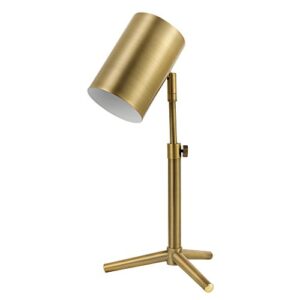 globe electric 52097 pratt desk lamp, 18 in 1, brass 1-light
