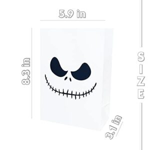 12Pcs Nightmare Before Christmas Gift Bags Party Supplies Christmas Smile Paper Candy Bag Birthday Party Favors for Boys Girls, 2 Patterns