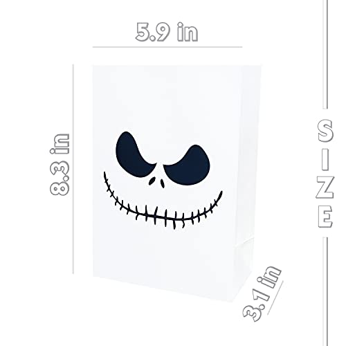 12Pcs Nightmare Before Christmas Gift Bags Party Supplies Christmas Smile Paper Candy Bag Birthday Party Favors for Boys Girls, 2 Patterns