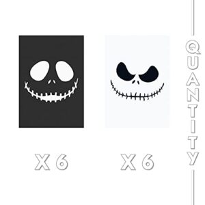 12Pcs Nightmare Before Christmas Gift Bags Party Supplies Christmas Smile Paper Candy Bag Birthday Party Favors for Boys Girls, 2 Patterns