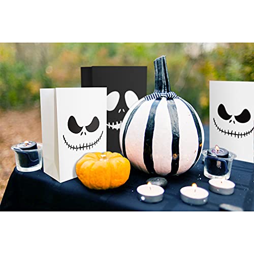 12Pcs Nightmare Before Christmas Gift Bags Party Supplies Christmas Smile Paper Candy Bag Birthday Party Favors for Boys Girls, 2 Patterns