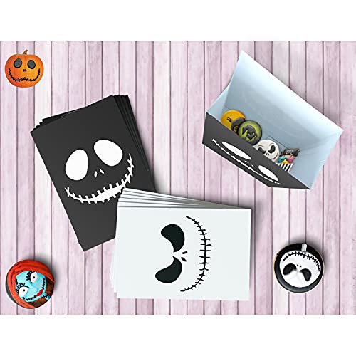 12Pcs Nightmare Before Christmas Gift Bags Party Supplies Christmas Smile Paper Candy Bag Birthday Party Favors for Boys Girls, 2 Patterns