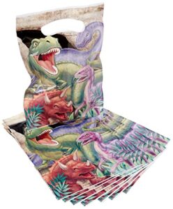creative converting dino blast 8 count party favor loot bags