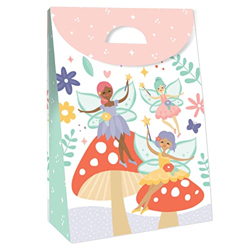 Big Dot of Happiness Let’s Be Fairies - Fairy Garden Birthday Gift Favor Bag - Party Goodie Boxes - Set of 12