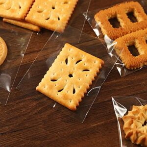 Webakin Clear Cookie Bags Self Sealing OPP Cello Bags for Bakery Cookies Clear Lip & Tape Bags 3 7/8 x 5 1/2" - Pack of 200