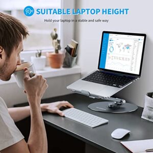 SmartDevil Laptop Stand for Desk, Adjustable Height to 20'', Computer Stand for Laptop, Laptop Riser with 360 Rotating Base, Portable Laptop Holder for MacBook Air Pro, All Laptops up to 17 inches