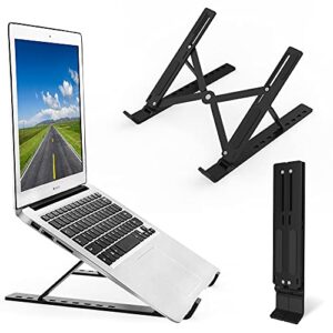 laptop stand,lightweight portable foldable lifting computer stand, plastic 6-angle adjustable laptop stand, ergonomic, light and strong, suitable for macbook air pro, dell, and all brand laptops