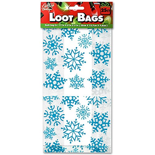 Christmas Gift Bags for Holiday Gifts - Cellophane Goodie Treat and Party Favor Bag with Twist Ties (150 Pack)