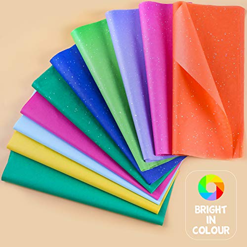 150Sheets Wrapping Tissue Paper, Tissue Paper Gift Wrap Colors of Rainbow Gift Tissue Paper for Gift Bags, 30 Colors