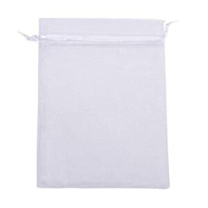ansley shop 50pcs 12×16 inches organza gift bags with drawstring gift packaging big bags (white)