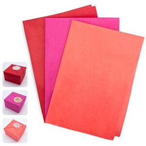 mr five assorted red tissue paper bulk,29.5″x 19.6″,red tissue paper for gift bags,30 sheets red tissue paper for gift wrapping,crafts,holiday party, 3 colors