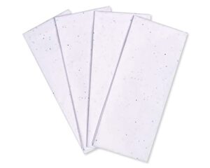 papyrus white tissue paper with iridescent fleks for gifts, decorations, crafts, diy and more (4-sheets)