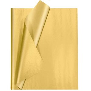 gold tissue paper for packaging – undemouc 110 sheets of gold wrapping tissue paper bulk for diy artworks flower decoration (12 x 20 inch)