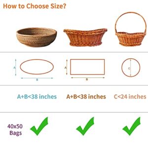 Yotelab Extra Large Cellophane Bags, 40x50 Inch Clear Cellophane Wrap for Gift Baskets, 10Pcs Jumbo Huge Clear Basket Bags