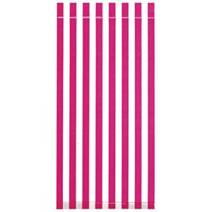 Gift Boutique 100 Valentine's Day Pink Cellophane Bags with Twist Ties for Birthday Wedding Anniversary Baby Shower Girl Favor Goody Treat Bags in Polka Dot, Stripes and Chevron Design