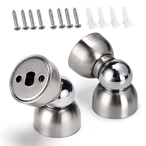 Sumnacon Powerful Magnetic Doorstop - 2 Pcs Stainless Steel Mini Door Stopper, Heavy Duty Magnetism Door Holder for Bedroom Bathroom Kitchen Home Office