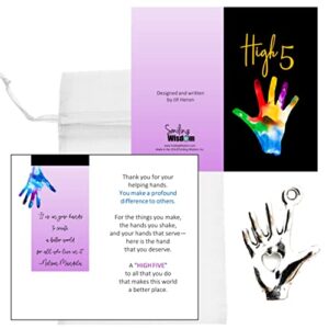 Smiling Wisdom - Bulk 30 Sets - Employee Appreciation Mini Greeting Card and Keepsake Gift Sets - 90 Pieces (High 5 Hand)