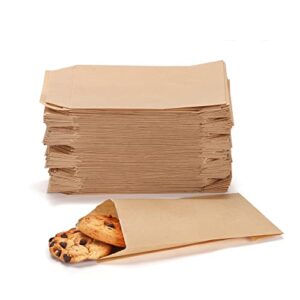 SEMNOZ 200 Pack Small Paper Bags, Natural Mini Brown Paper Bags 3.5 x 5.5 Inches, Tiny Kraft Paper Treat Bags for Cookies, Sandwiches, Snacks, Bakery, Popcorn, Candy, Gift, Party Favors