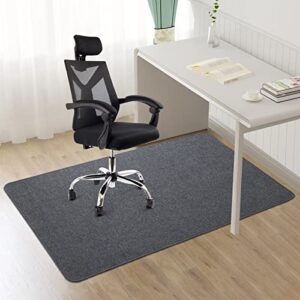 CELION Edging Office Chair Mat for Hardwood & Tile Floor, 55"x35" Computer Gaming Rolling Chair Mat, Under Desk Low-Pile Rug, Large Anti-Slip Floor Protector for Home Office (Dark Grey, 55" x 35")