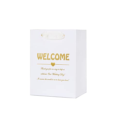 Oliyoupak Wedding Welcome Gift Bags for Hotel Guests Bulk, Hotel Welcome Bags for Wedding Favors, 24 Pieces