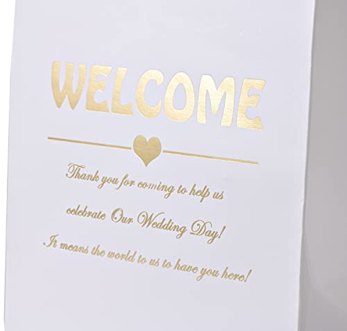 Oliyoupak Wedding Welcome Gift Bags for Hotel Guests Bulk, Hotel Welcome Bags for Wedding Favors, 24 Pieces