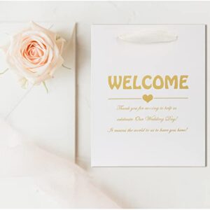 Oliyoupak Wedding Welcome Gift Bags for Hotel Guests Bulk, Hotel Welcome Bags for Wedding Favors, 24 Pieces