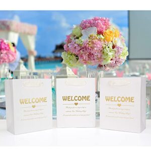 Oliyoupak Wedding Welcome Gift Bags for Hotel Guests Bulk, Hotel Welcome Bags for Wedding Favors, 24 Pieces