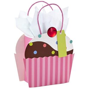 hallmark 5″ small gift bag with tissue paper (cupcake) for birthdays, mother’s day, baby showers, bridal showers, or any occasion
