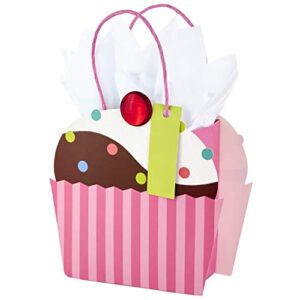 Hallmark 5" Small Gift Bag with Tissue Paper (Cupcake) for Birthdays, Mother's Day, Baby Showers, Bridal Showers, or Any Occasion