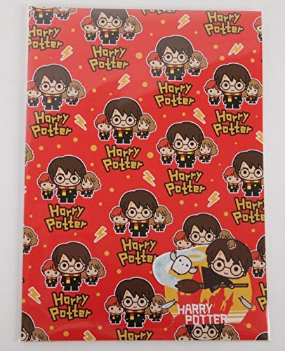 Harry Potter 2 Sheets of Gift Wrap and 2 Gift Tags