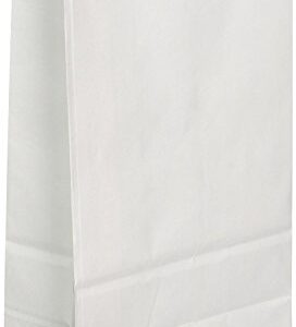 6lb White Rainbow Paper Bags 500 Count (5 x 100 Packs)